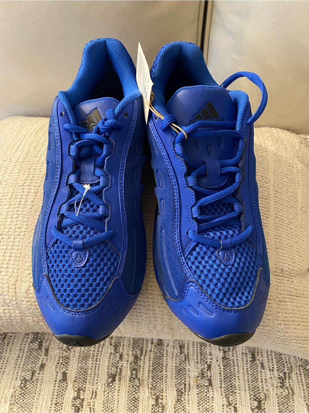 New Men's Adidas Megaride O1 Casual Training Shoes Blue Black JR3672 - Picture 4 of 8